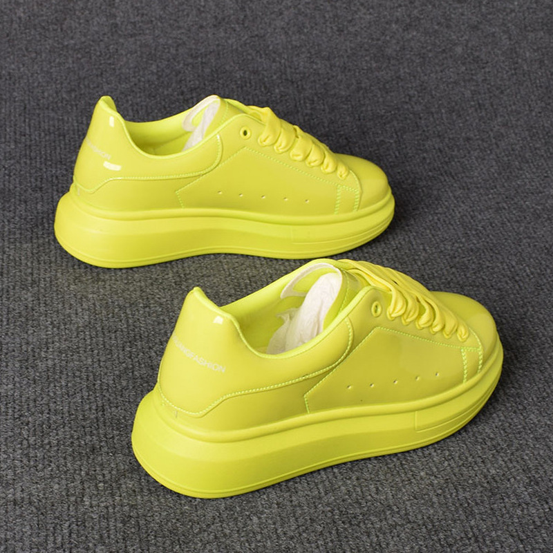 Men'S Shoes Casual Sneakers - Lakierowane białe buty casualowe 2025 dla