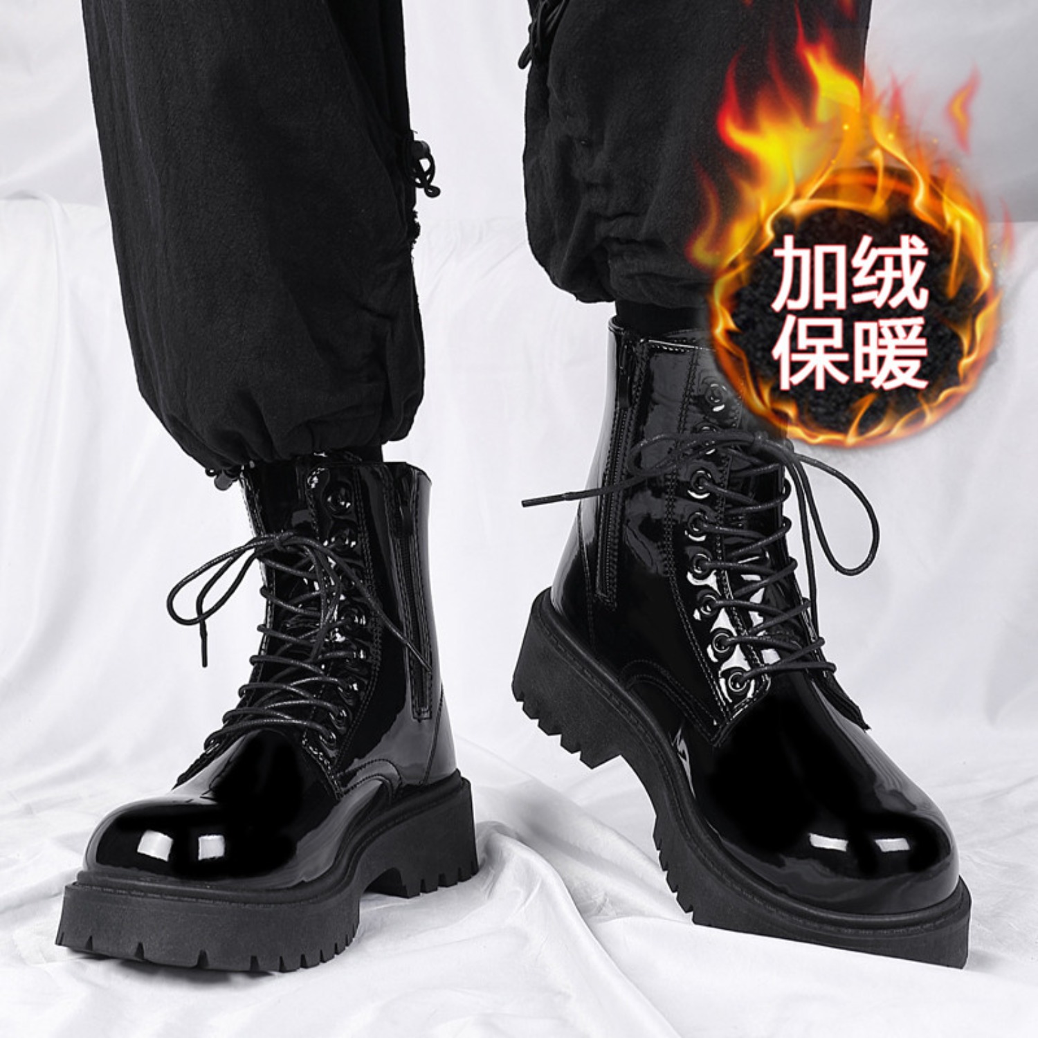 Men Shoes Everyday - Męskie ciepłe pluszowe buty z wysoką