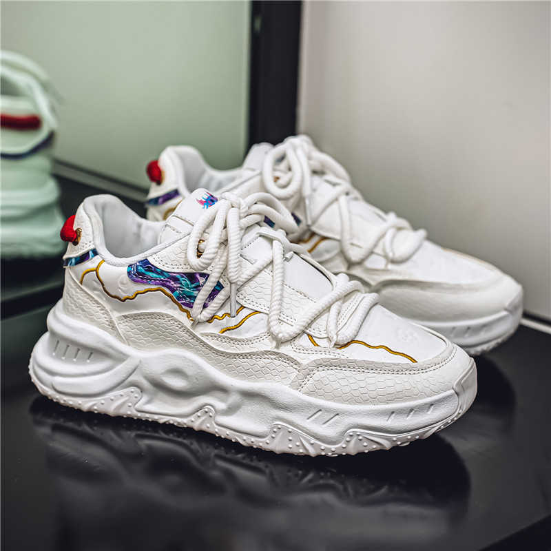 Men'S Shoes Popular - Okrągłe buty sportowe męskie z plecioną