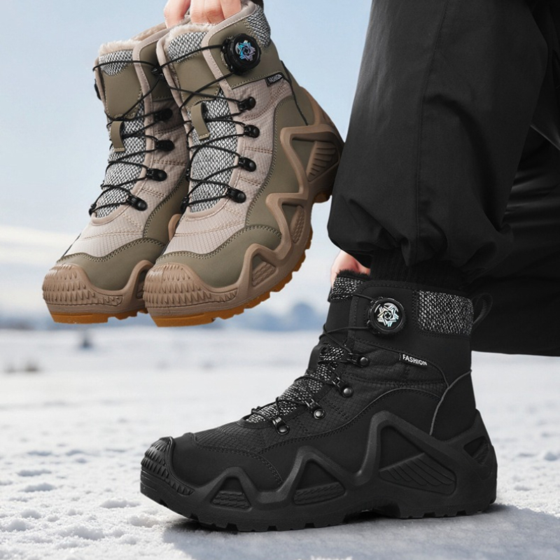 Men'S Shoes Professional - Zimowe, ocieplane polarem, wysokie buty trekkingowe