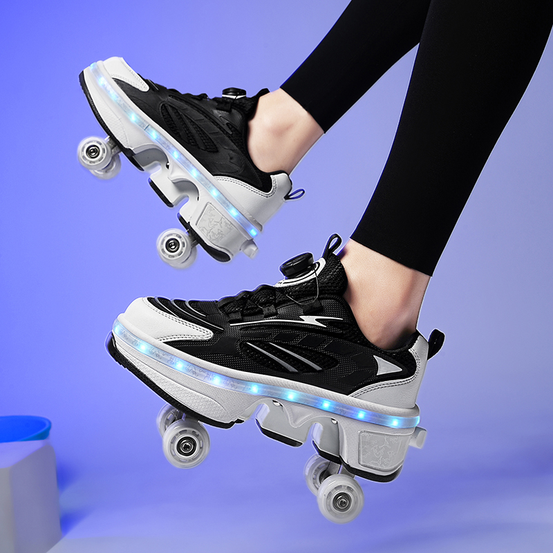 Men'S Shoes Professional - Dwurzędowe czterokołowe buty do jazdy na
