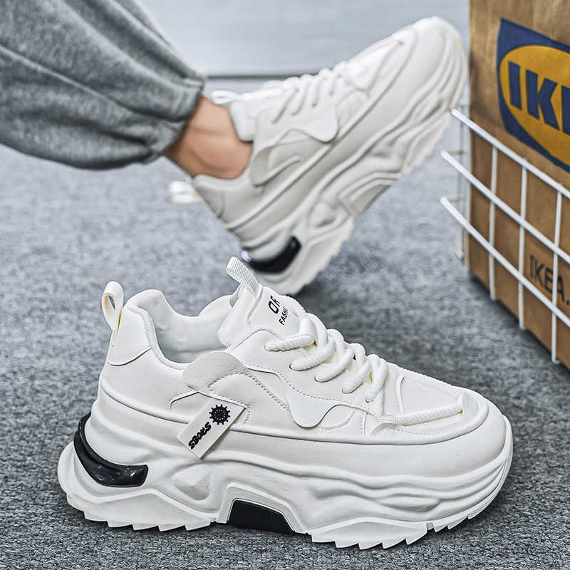 Czarne platformowe tenisówki m – Men Shoes Runners recenzja i cena