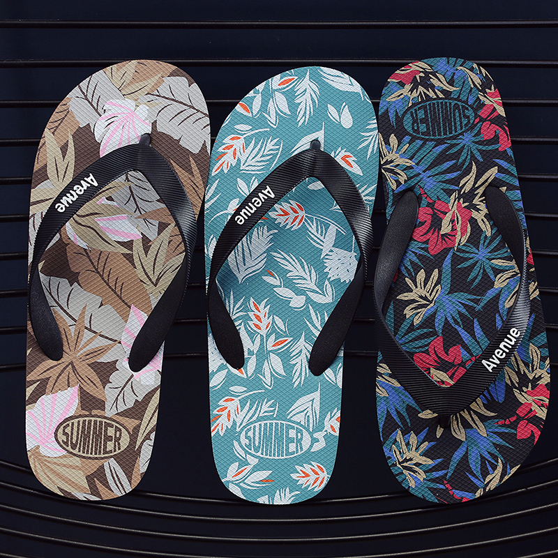 Klapki męskie z hawajskim wzor – Men'S Shoes Popular recenzja i cena