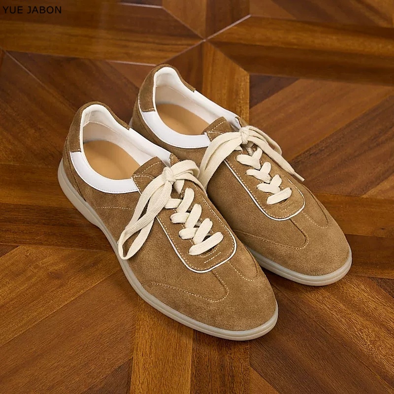 Brązowe Retro Skórzane Męskie  – Men Shoes Trainers recenzja i cena