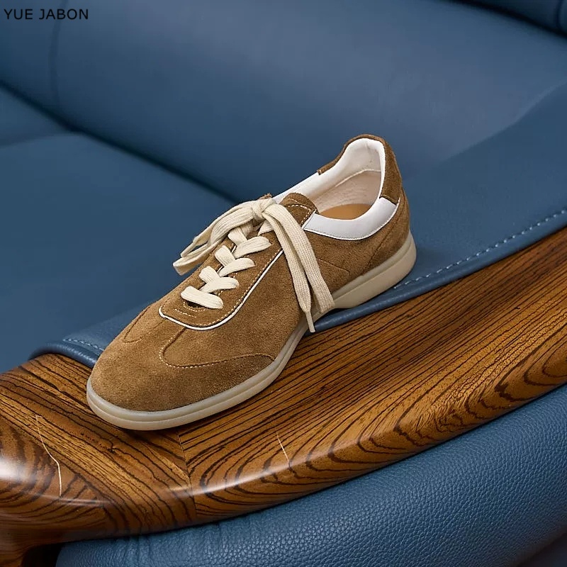 Brązowe Retro Skórzane Męskie  – Men Shoes Trainers recenzja i cena