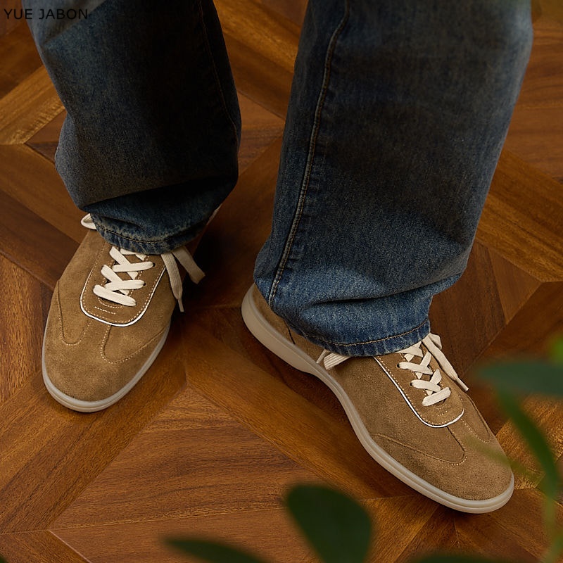 Brązowe Retro Skórzane Męskie  – Men Shoes Trainers recenzja i cena